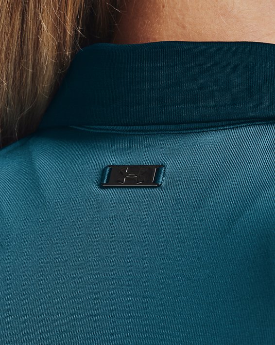 Polo UA Zinger Sleeve Stripe para mujer, Blue, pdpMainDesktop image number 3
